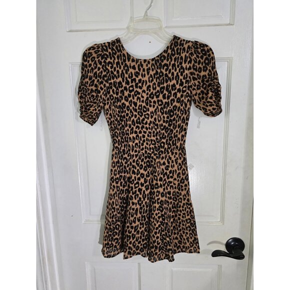 Reformation Womens Multicolor‎ Leopard Print Mini Dress Short Sleeve Size 2 - Picture 5 of 13